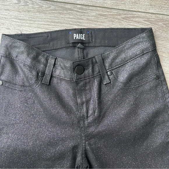PAIGE Transcend Verdugo Ankle Skinny Jeans Shimmer  Coating - Picture 6 of 16